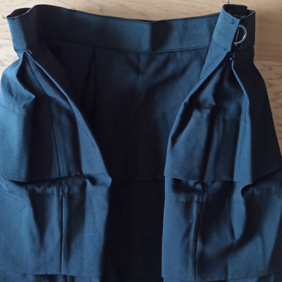 3.1 Philip Lim Black Pleated Wool Mini Skirt - Picture 4 of 10